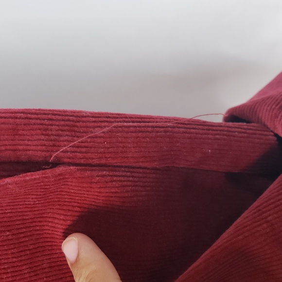 Skies Are Blue Curvy Burgundy Button-Front Paperbag Mini Skirt - SZ 1x - NWT - Picture 8 of 10